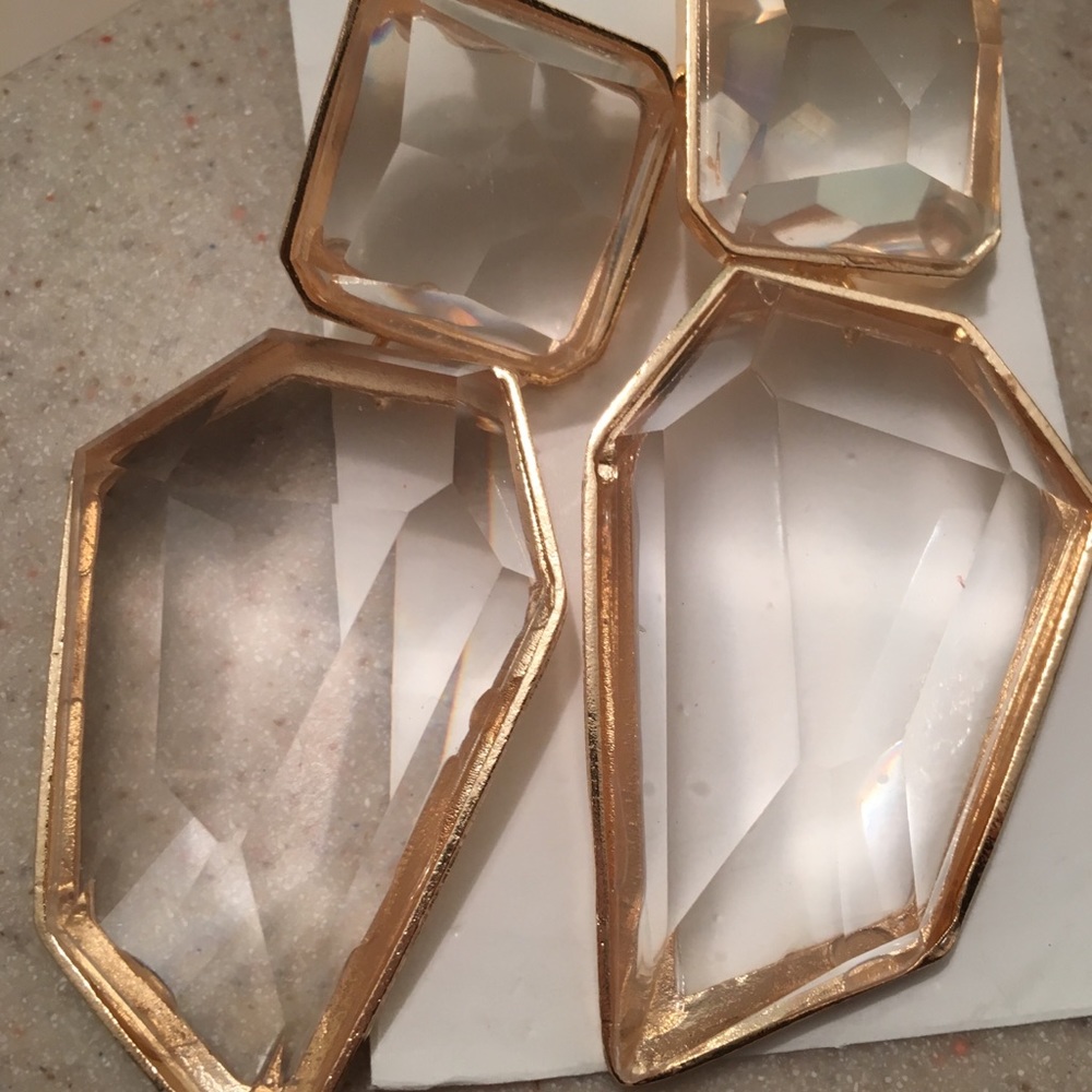 Geometric Clear Sharp Earrings